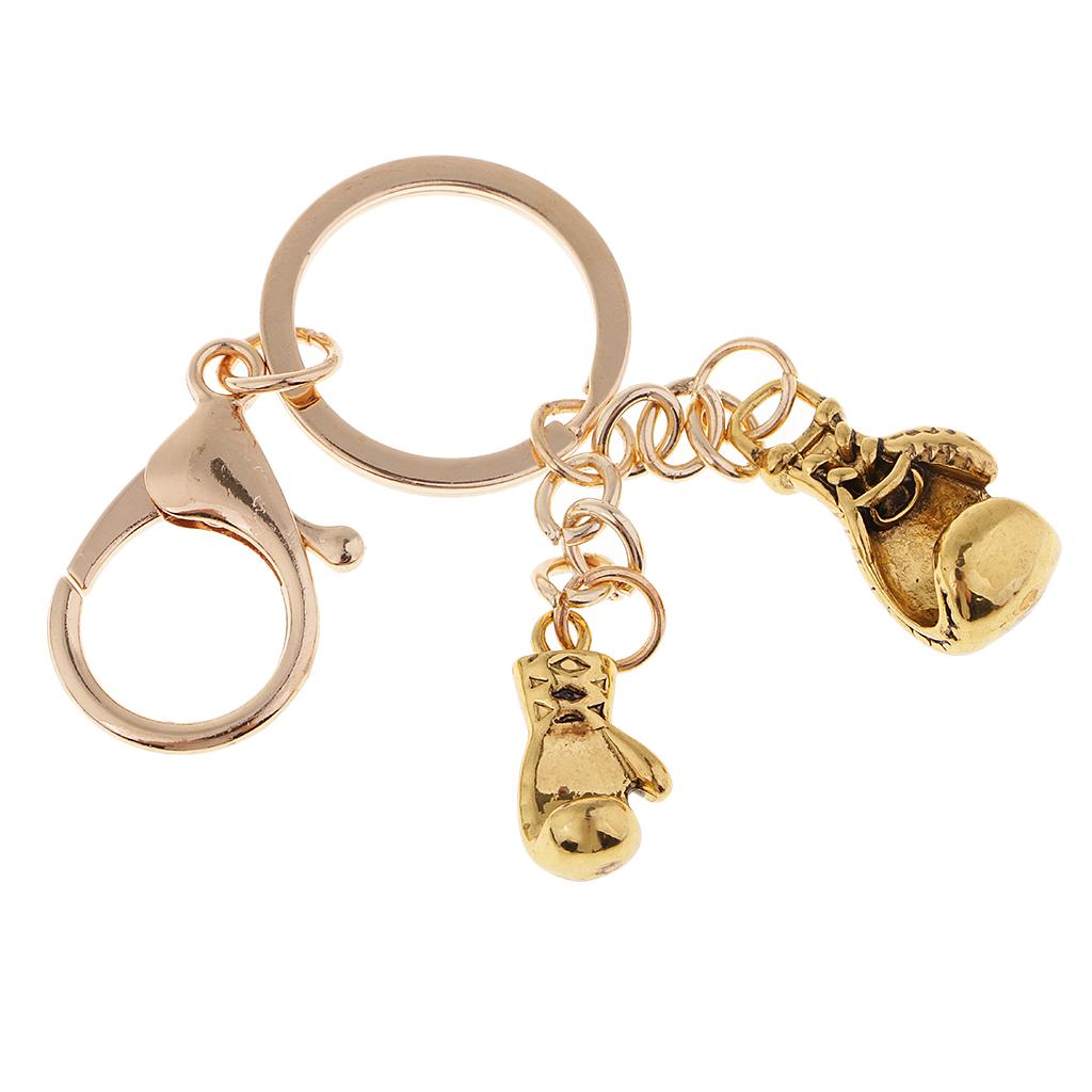 1 Pcs Novelty Metal Key Rings Chain Charms Double Boxing Gloves