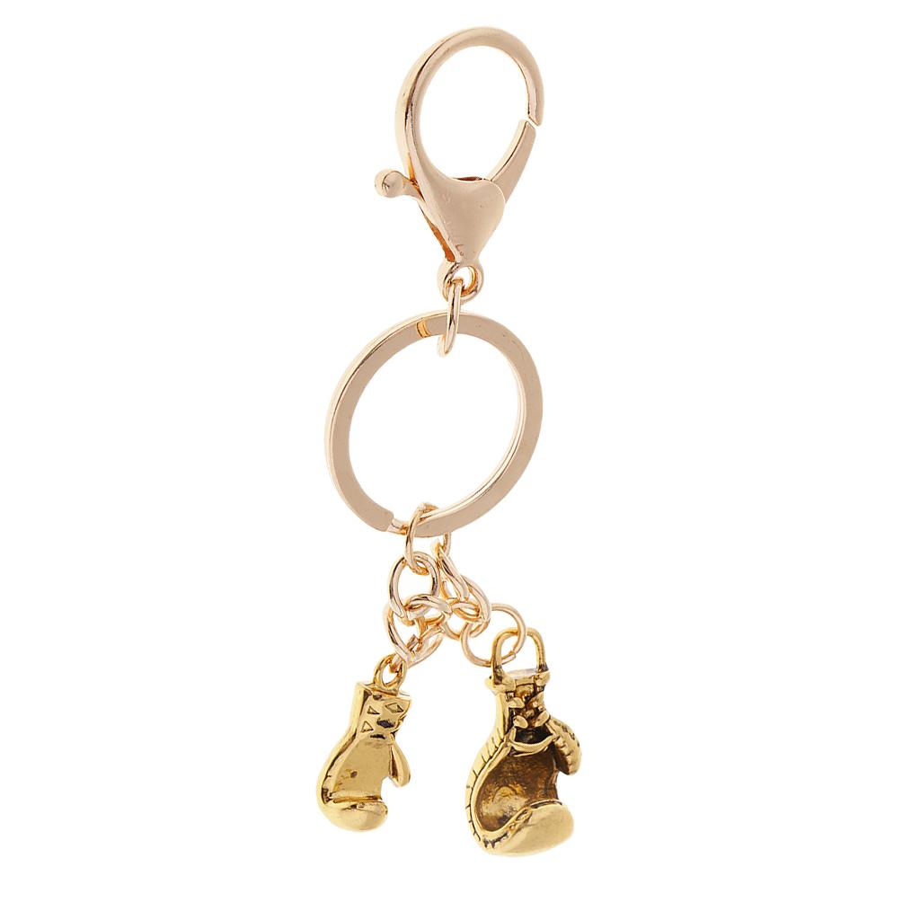 1 Pcs Novelty Metal Key Rings Chain Charms Double Boxing Gloves