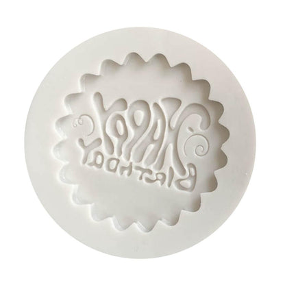 "HAPPY BIRTHDAY"Silicone Molds Fondant Cake Baking Decors Soap Candle Moulds