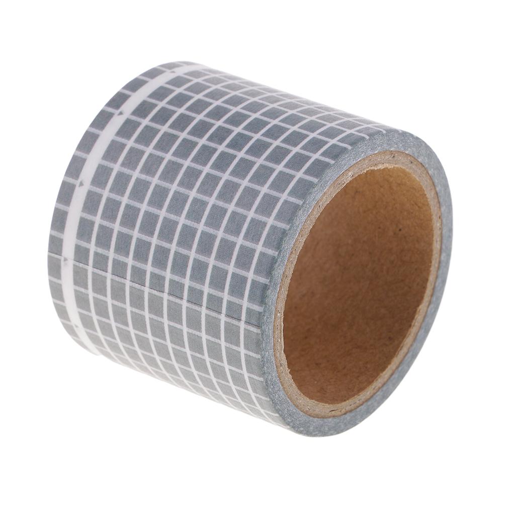 1 Roll Washi Masking Tape With Grids Self Adhesive For Diary Hand Account