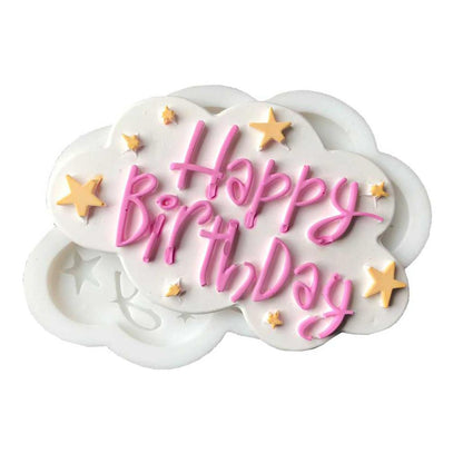 ''HAPPY BIRTHDAY''Silicone Fondant Mold Chocolate Candy Cake Decor Baking Tool