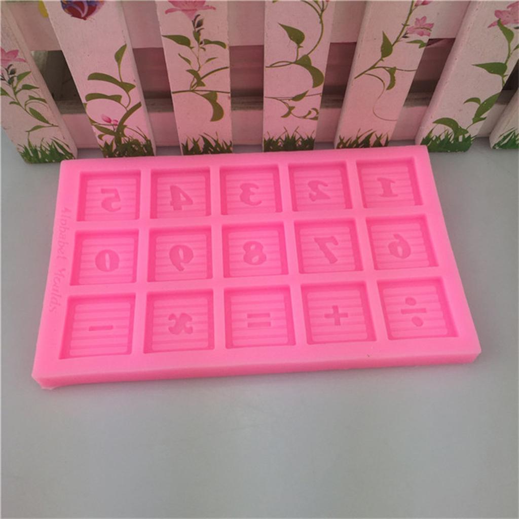 0-9 Number Symbols Silicone DIY Fondant Cake Mould Chocolate Candy Mold