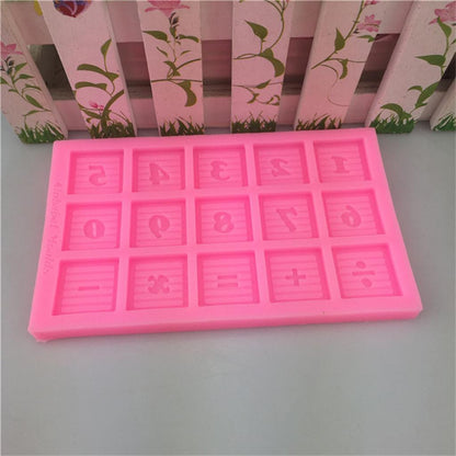 0-9 Number Symbols Silicone DIY Fondant Cake Mould Chocolate Candy Mold