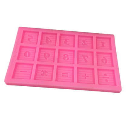 0-9 Number Symbols Silicone DIY Fondant Cake Mould Chocolate Candy Mold