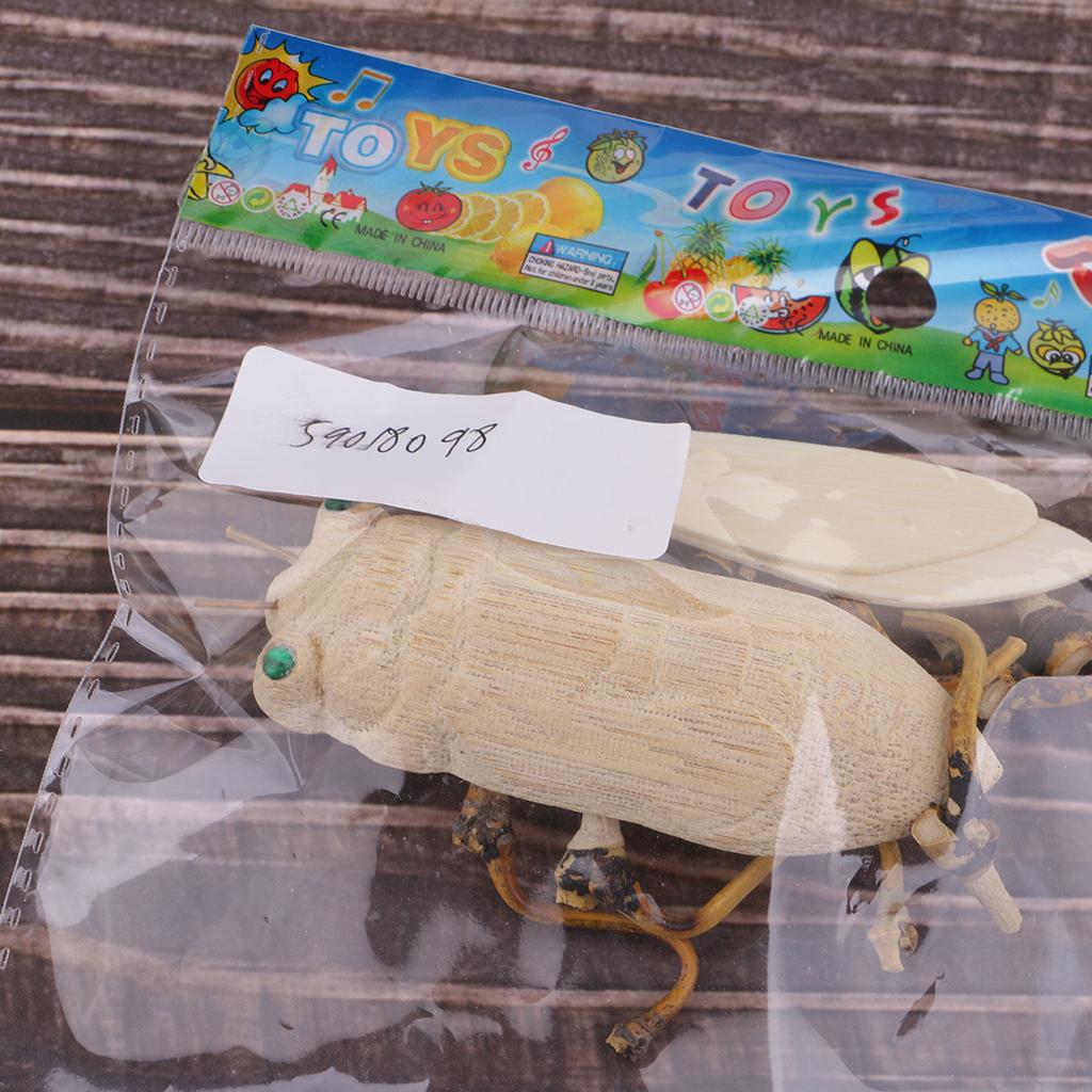 1 Set Unfinished Unpainted DIY Bamboo Cicada Insects Toys for Kids Handmade Craft Model Making Hobbies