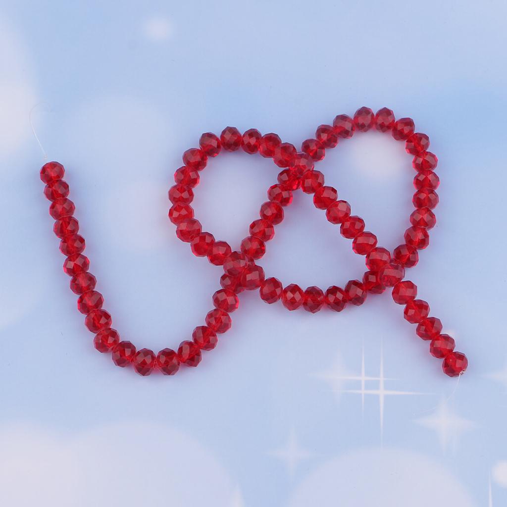 1 strand of crystal faceted plastic loose spacer bead for jewelry DIY Red