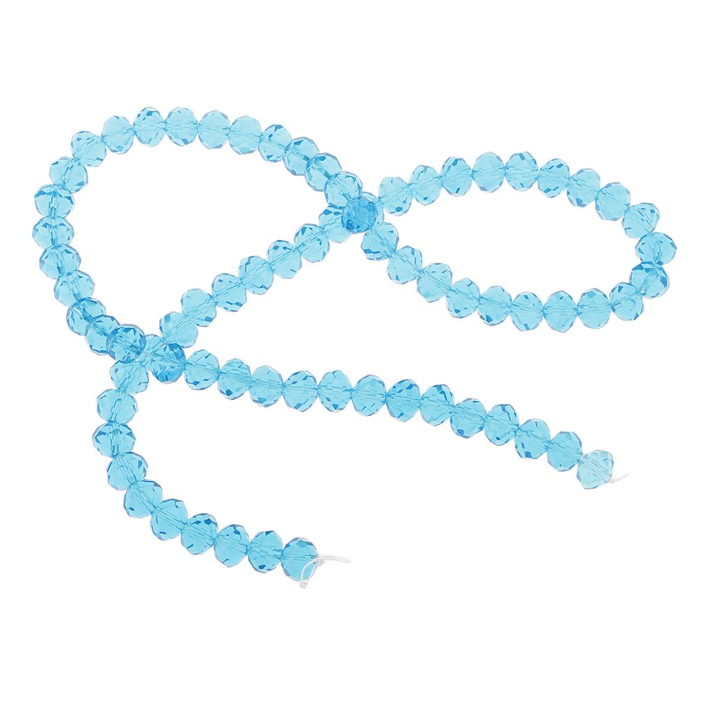 1 strand of crystal faceted plastic loose spacer bead for jewelry DIY Blue