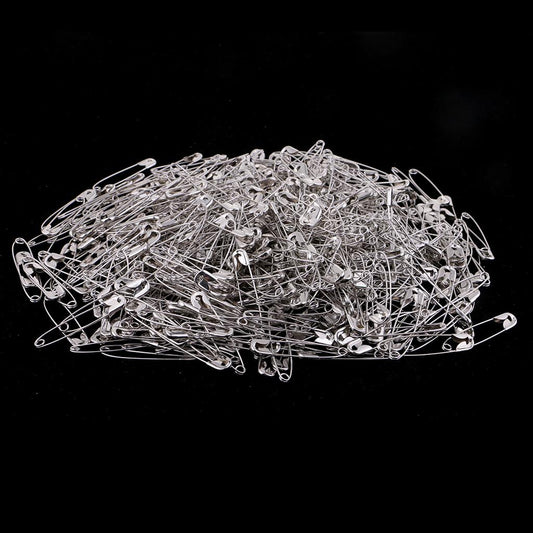 1 Box Metal Safety Pins Silver Tone Small 1.69 inch Sewing Accessory 40Pcs