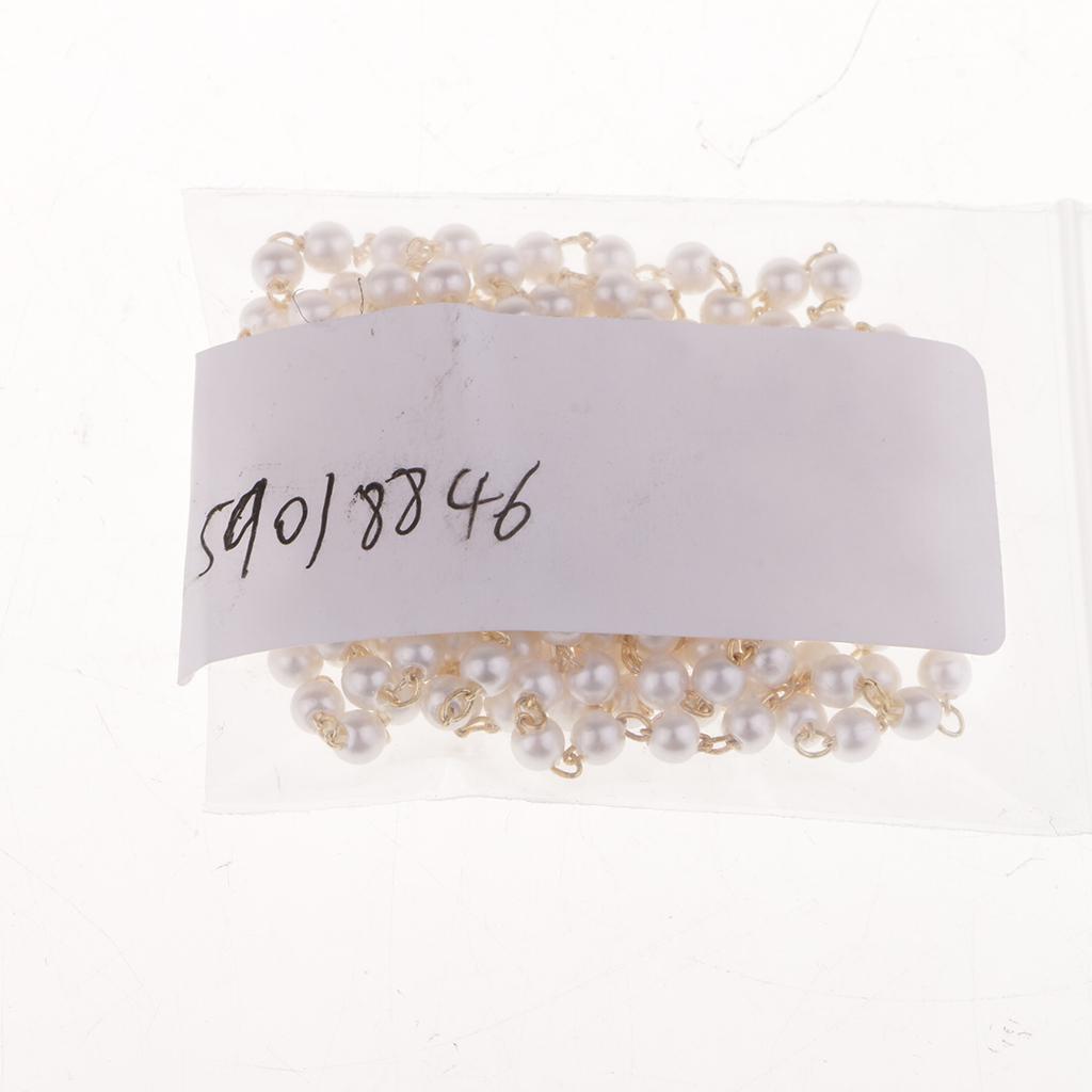 1 Meters 3mm ABS Imitation Pearl Beads Chain Trim for DIY Wedding Party Decoration Jewelry Findings Craft Accessories