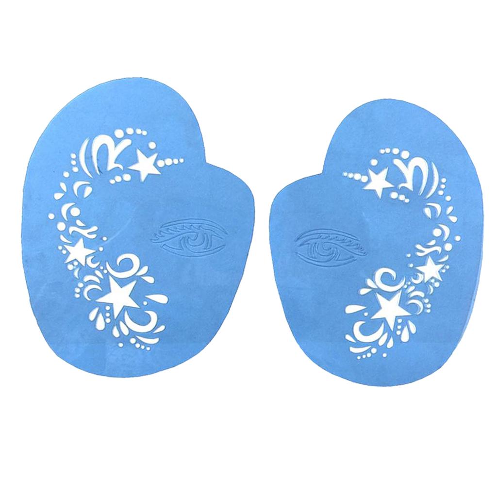 1 Set Face Painting Stencils Reusable Facial Makeup Templates Fesetival 02