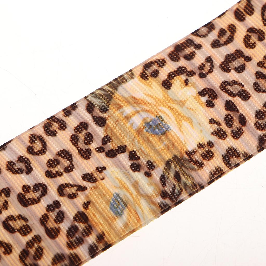 1 Yard Double Side Leopard Print Ribbon Grosgrain Ribbon Lace Trim Ribbon A