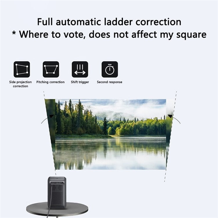 LENOVO T100 (L-PJTA20) 1+16G HD 1080P WiFi Smart Projector 850 ANSI Home Video Projector - EU Plug