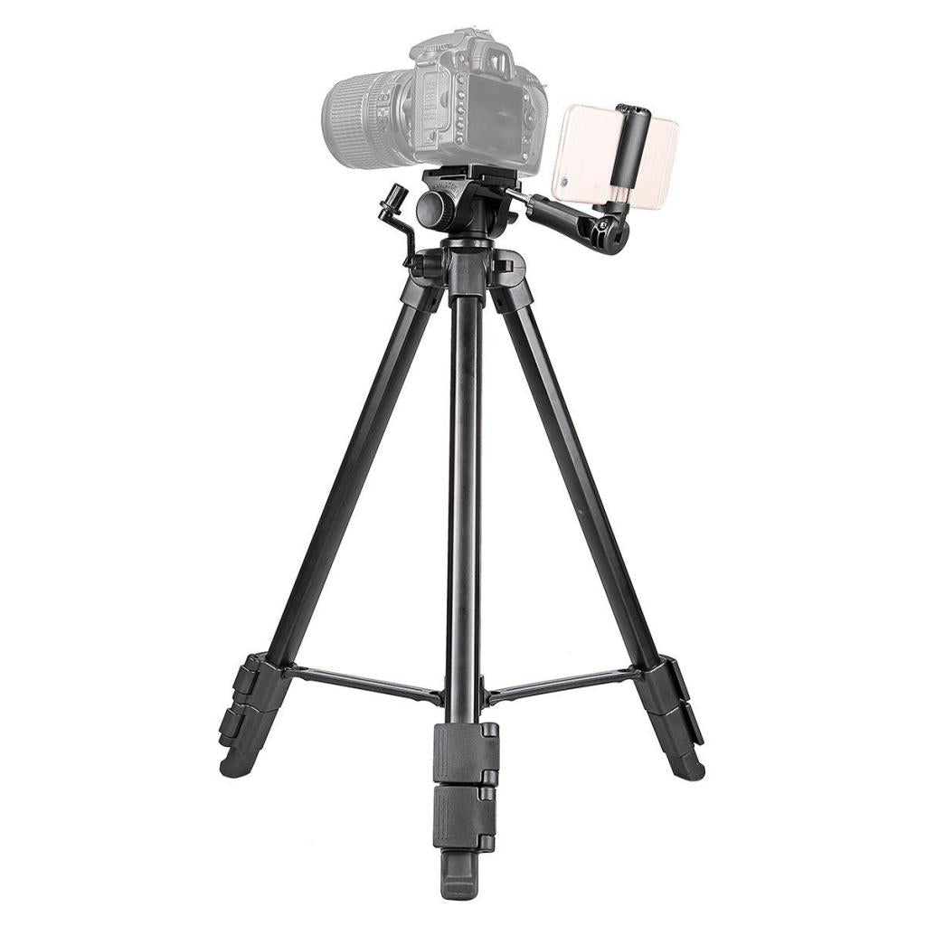 Portable Video Camera Tripod Steady Stand Pan Head Kit +Tripod Dual QR Plate