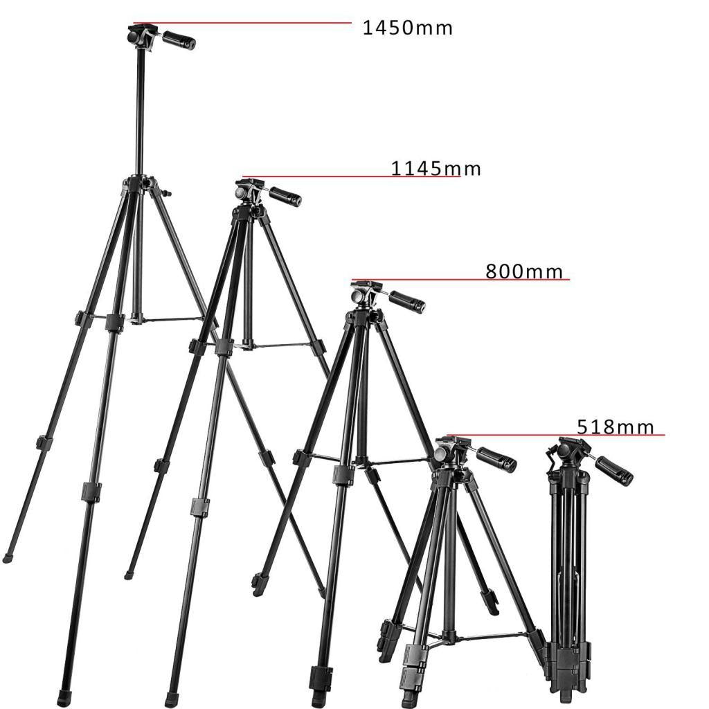 Portable Video Camera Tripod Steady Stand Pan Head Kit +Tripod Dual QR Plate