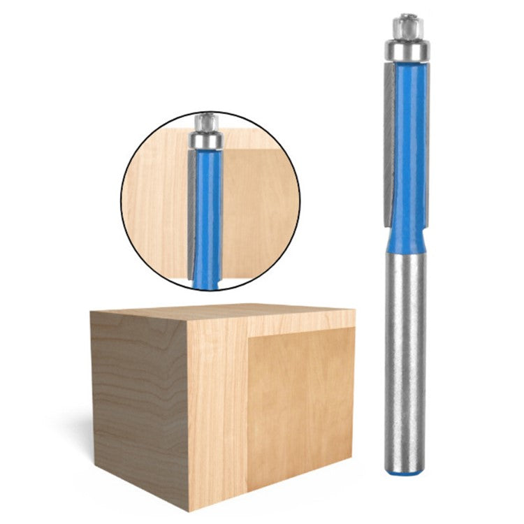 1 / 4 Inch Shank Tungsten Steel Alloy Cutter Wood Single Bearing Blue Straight Trimmers Router - 1 / 4x1 / 4x25.4