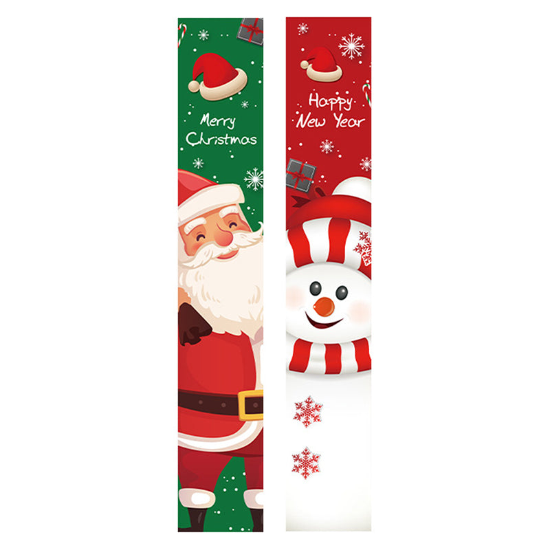 1 Pair Oxford Cloth Christmas Couplets Merry Christmas Bunting Xmas Door Decor Banner - ML-04