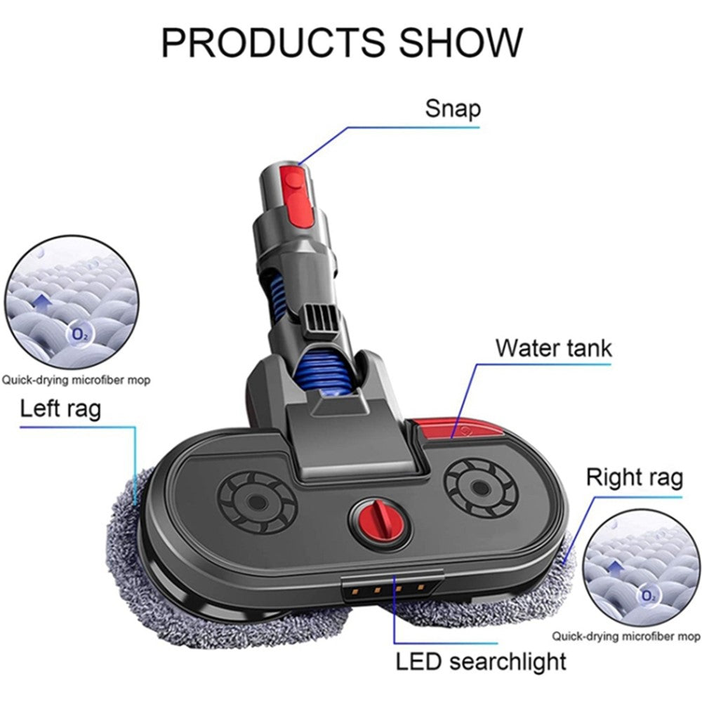 Replacement Electric Mop Head for Dyson V15 Integrated Water Tank Mop Head with 6 Mops