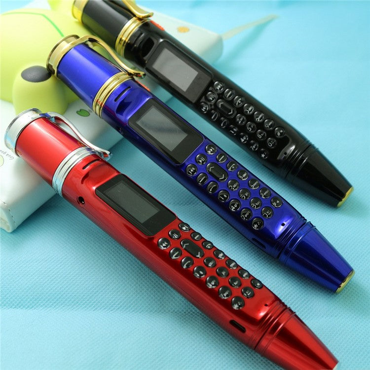 BM111 0.96-inch Pen Shape Mini Cellphone Dual SIM Dual Standby Mobile Phone - Black