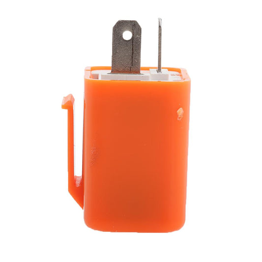 Universal Motorcycle Motorbike Turn Signal Indicator 2-Pin Speed Adjustable LED Flasher Relay 12VDC Orange