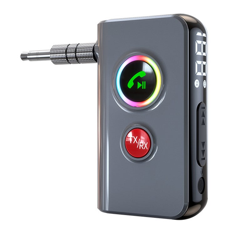 BT106 Colorful Light Wireless Bluetooth 5.4 Adapter Hands-Free Call Audio Receiver Transmitter