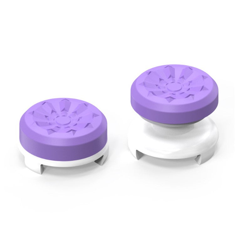 2Pcs Silicone Thumb Stick Grips for Sony PlayStation 5 / 4 / 8BitDo Ultimate Controller Anti-Slip Thumb Caps - Purple