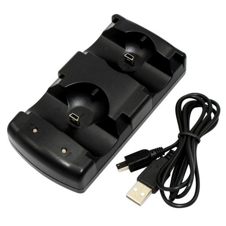 2 in 1 Dual Ports Charging Dock Multifunction Charging Station with Light Indicator for PS3/PS3 Move Controller