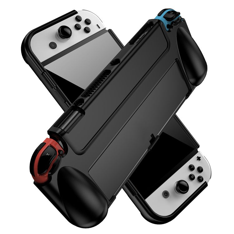 Shockproof Soft TPU Case Protective Sleeve Cover for Nintendo Switch OLED Console - Black