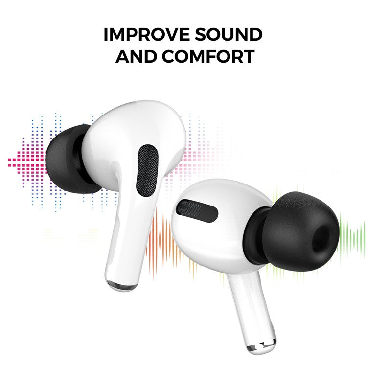 AHASTYLE WG28 3 Pairs S / M / L Size Earbuds Covers for Apple AirPods Pro / AirPods Pro 2 Replacement Memory Foam In-ear Earphone Eartips