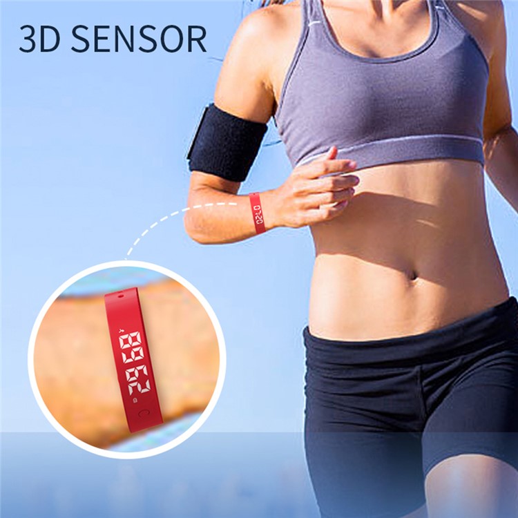 W5SV Smart Bracelet with Vibrating Alarm, Sleep Monitoring Digital Display Electric Watch - Black