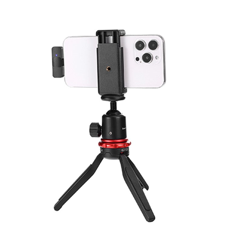 BOYA BY-V2 Wireless Lavalier Lapel Microphone Omnidirectional Condenser Recording Mic with 2 Transmitters +1 Receiver