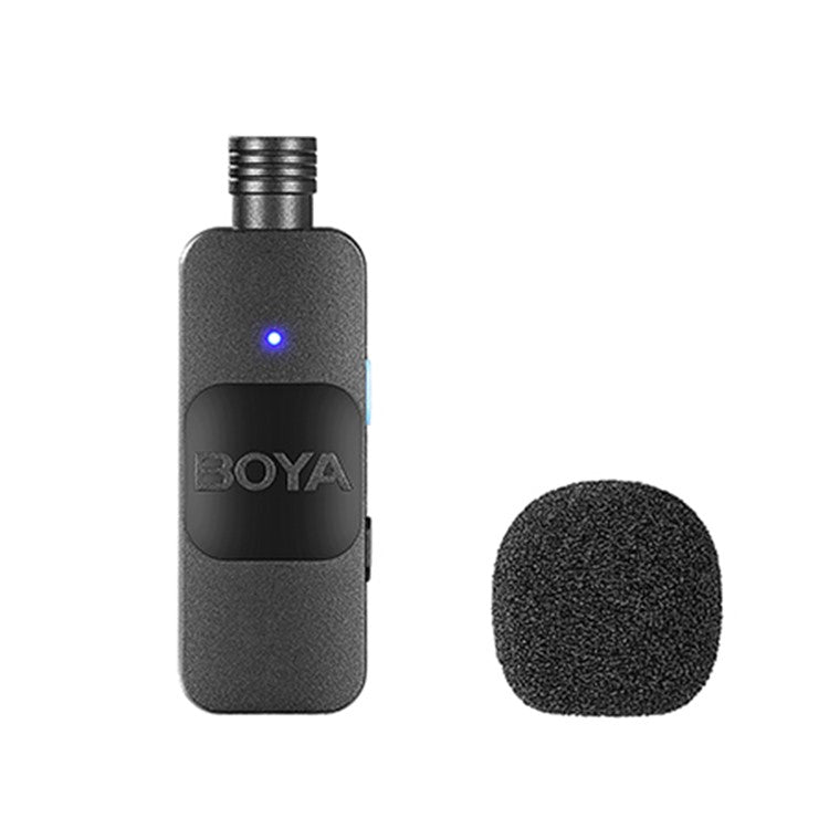 BOYA BY-V2 Wireless Lavalier Lapel Microphone Omnidirectional Condenser Recording Mic with 2 Transmitters +1 Receiver