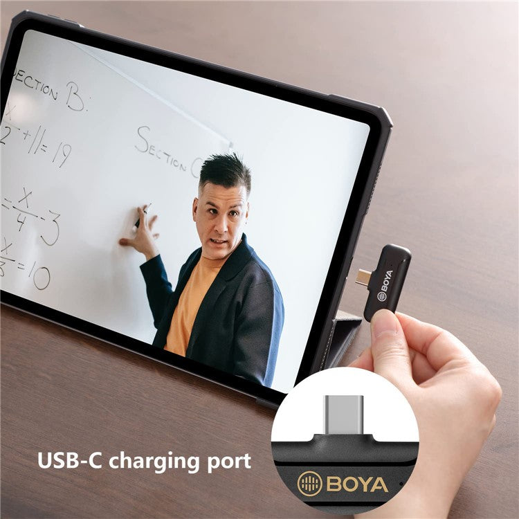 BOYA BY-WM3T2-U1 Wireless Lavalier Microphone Portable Audio Video Recording Mic for Live Broadcast