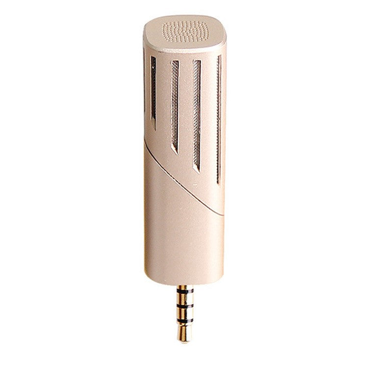 YANMAI R2 Rotatable Mini Microphone Video Recording 4-Pole 3.5mm Mobile Phone Mic - Gold