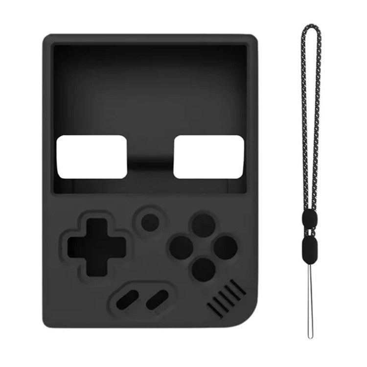 Silicone Case for Miyoo Mini Plus Game Console Protective Sleeve Game Accessories - Black