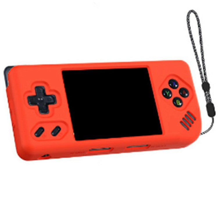 Silicone Protective Case for Anbernic RG28XX Handheld Gaming Console Sleeve with Strap - Red