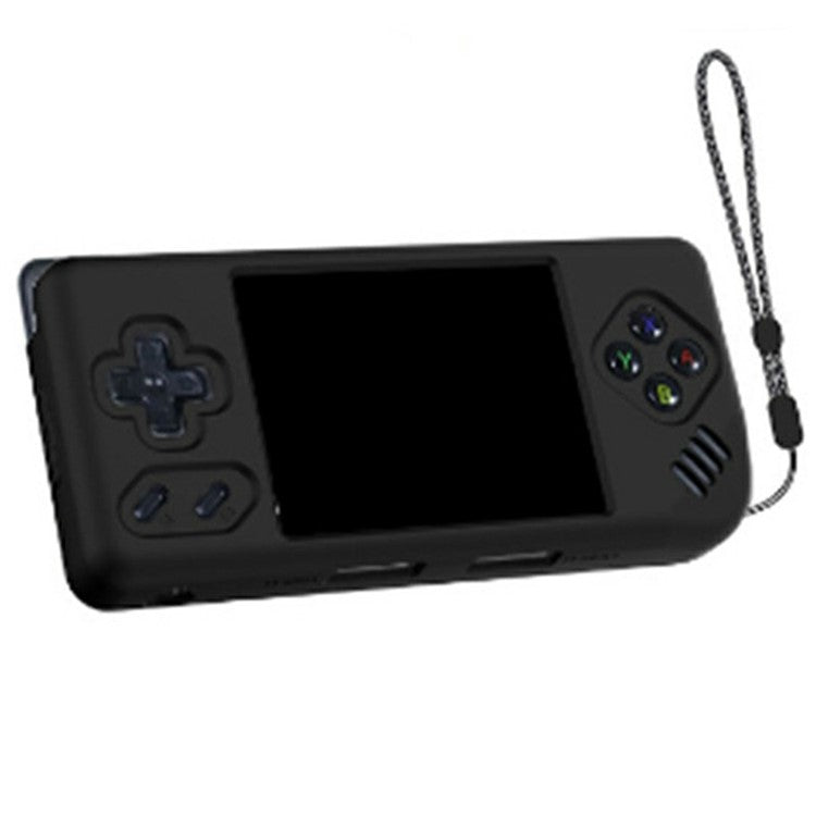 Silicone Protective Case for Anbernic RG28XX Handheld Gaming Console Sleeve with Strap - Black