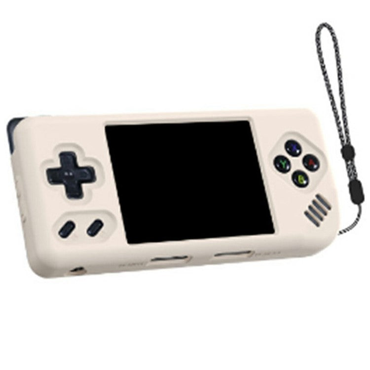 Silicone Protective Case for Anbernic RG28XX Handheld Gaming Console Sleeve with Strap - Beige