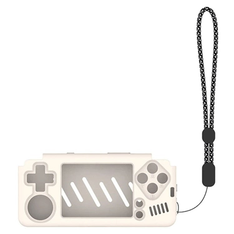 Silicone Protective Case with Wrist Strap for Miyoo A30 Handheld Console - Beige