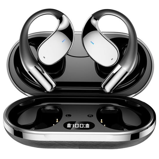 YYK-Q39 Wireless Bluetooth-Compatible 5.4 Open-Ear Earphones Ear Hook Noise-Cancelling Sports Headset - Black