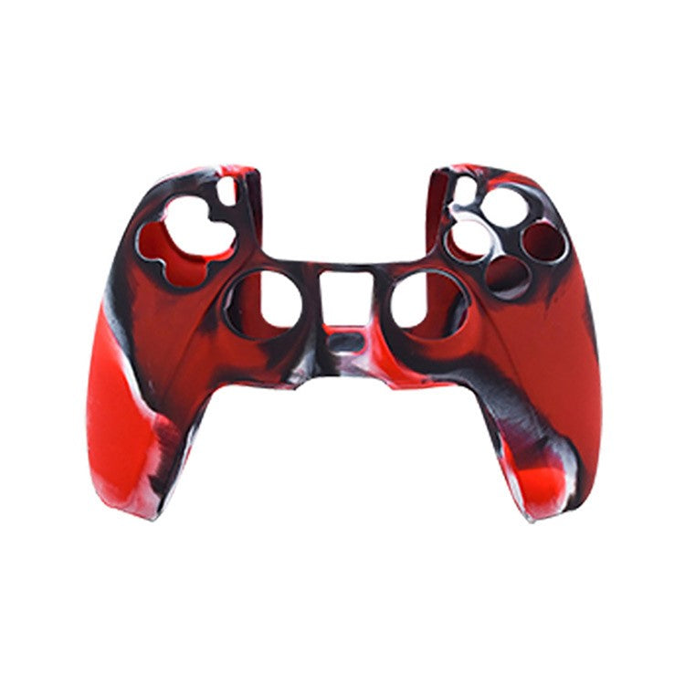 Soft Silicone Protective Case for PS5 Controller - Camouflage Red