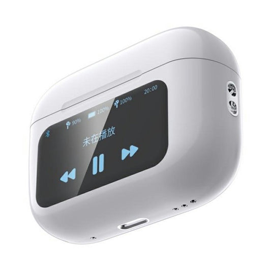 A9 Pro Smart LCD Color Touch Screen Earbuds with ANC+ENC Active Noise Cancellation Bluetooth-compatible Headset