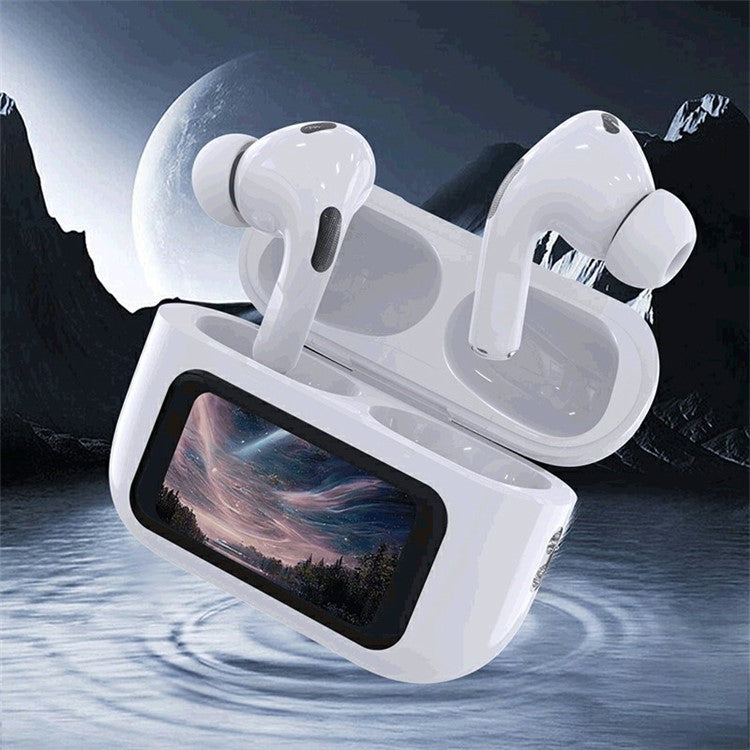 A9 Pro Smart LCD Color Touch Screen Earbuds with ANC+ENC Active Noise Cancellation Bluetooth-compatible Headset