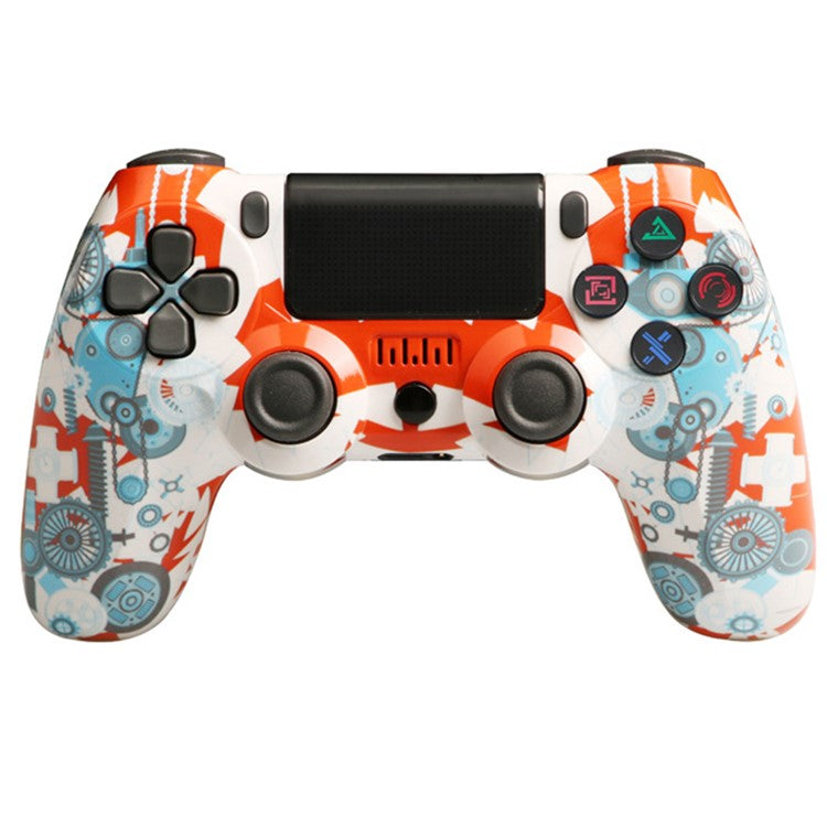 Wireless Bluetooth Controller with Lightbar Dual Vibrating Game Handle Pattern Painted Gamepad for PS4 - Gear