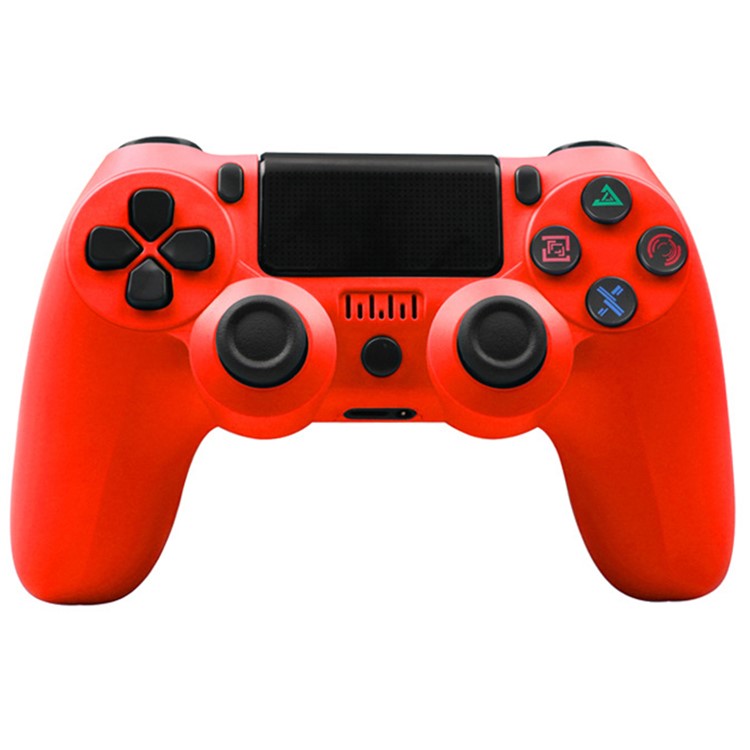 Wireless Bluetooth Controller for PS4 Dual Vibration Gamepad Portable  Game Handle with Lightbar - Red