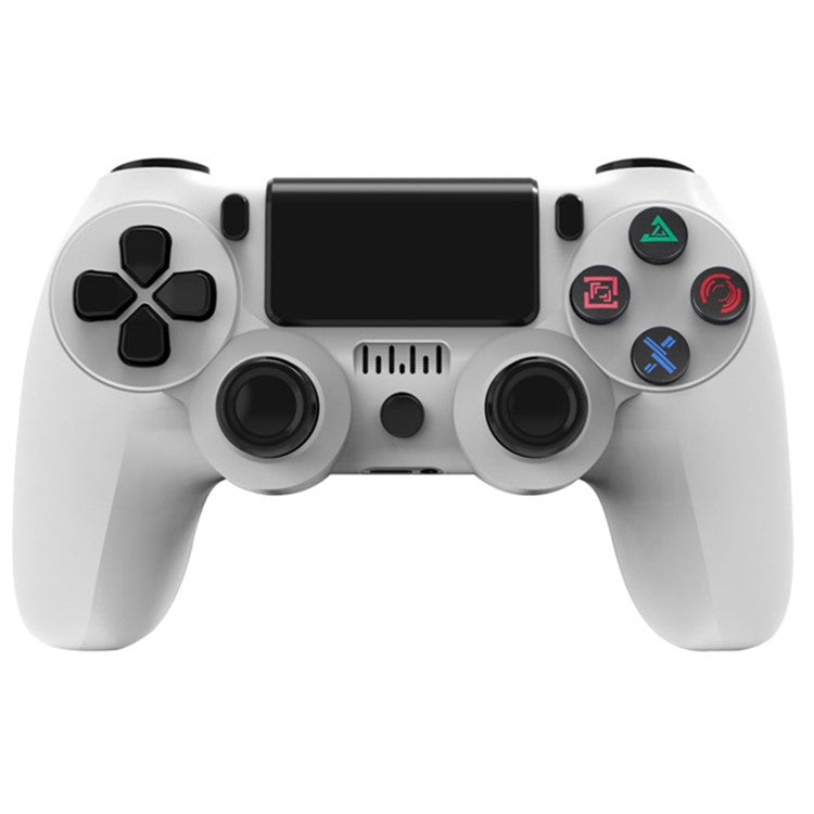 Wireless Bluetooth Controller for PS4 Dual Vibration Gamepad Portable  Game Handle with Lightbar - White