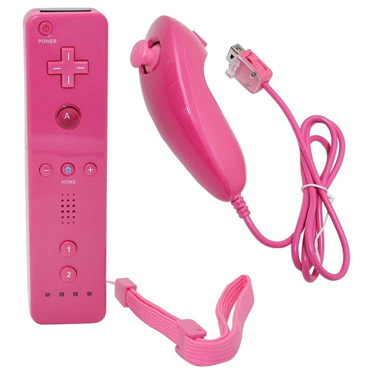 8511 For Wii U No Delay Wireless Connection Right and Left Game Handle Controller Gamepad - Deep Pink