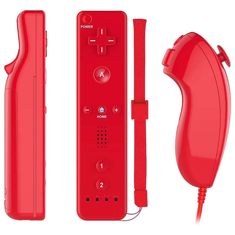 8511 For Wii U No Delay Wireless Connection Right and Left Game Handle Controller Gamepad - Red