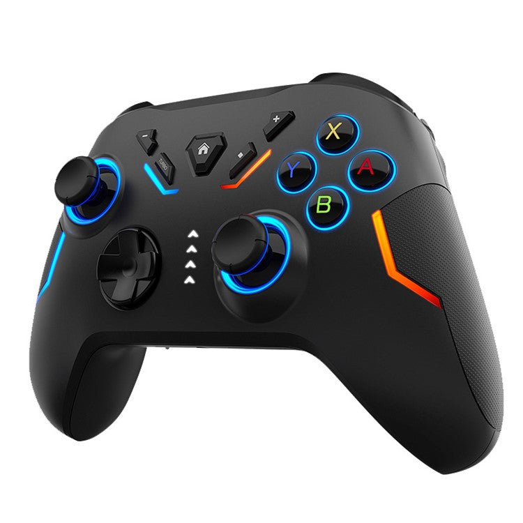 6124 RGB Wireless Controller with Six-Axis Motion Sensor Macros Editing for PC, Android Switch Gamepad