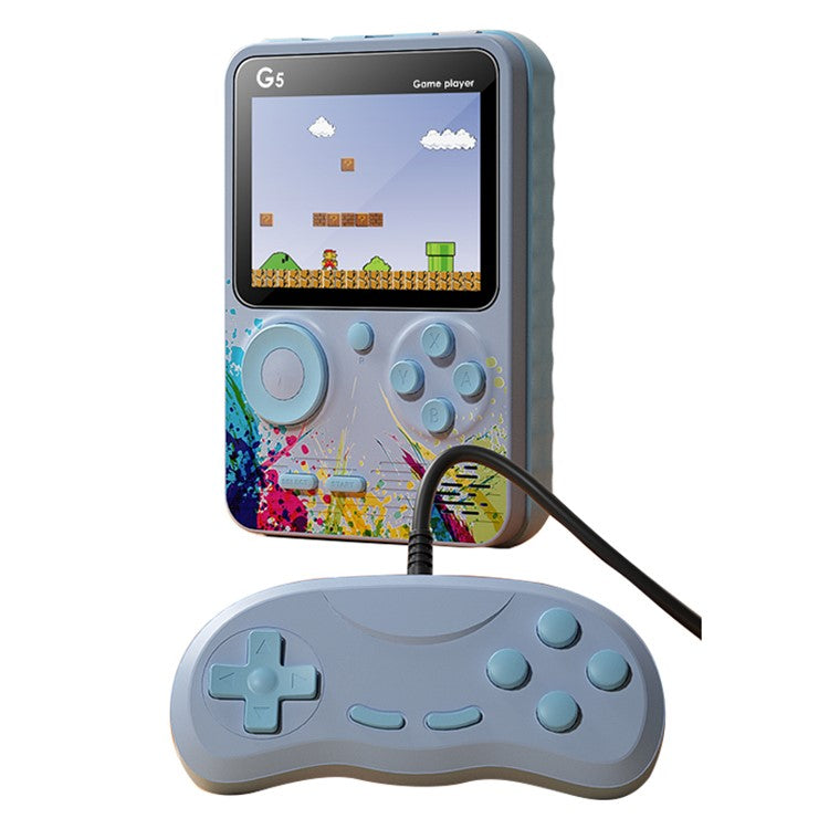 G5 3.0 Inch Classic Built-In 500 Games Retro Mini Handheld Video Game Console Support Two Player Gamepad - Grey