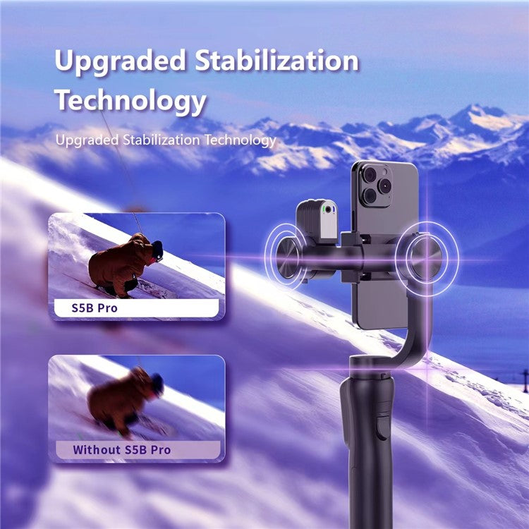 S5Bpro Intelligent AI Tracking 3-Axis Gimbal Stabilizer Anti-Shake Handheld Phone Holder Tripod